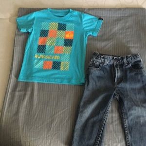 Quicksilver boys jeans and T-shirt 18 Months